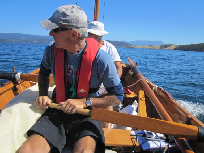 No wind, guess we better row