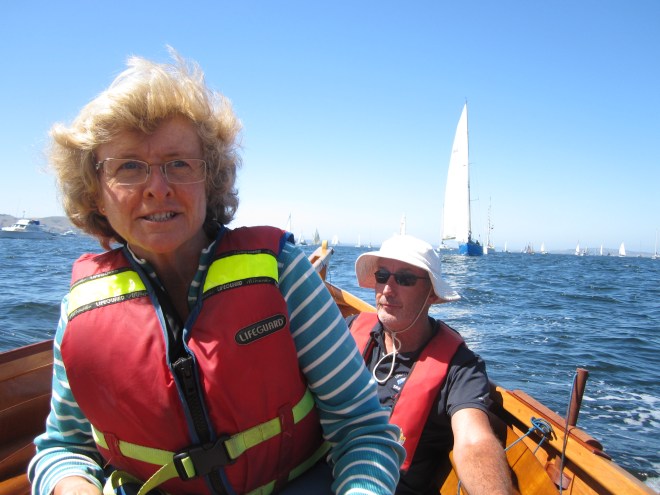 Kaci Cronkhite enjoying the parade of sail
