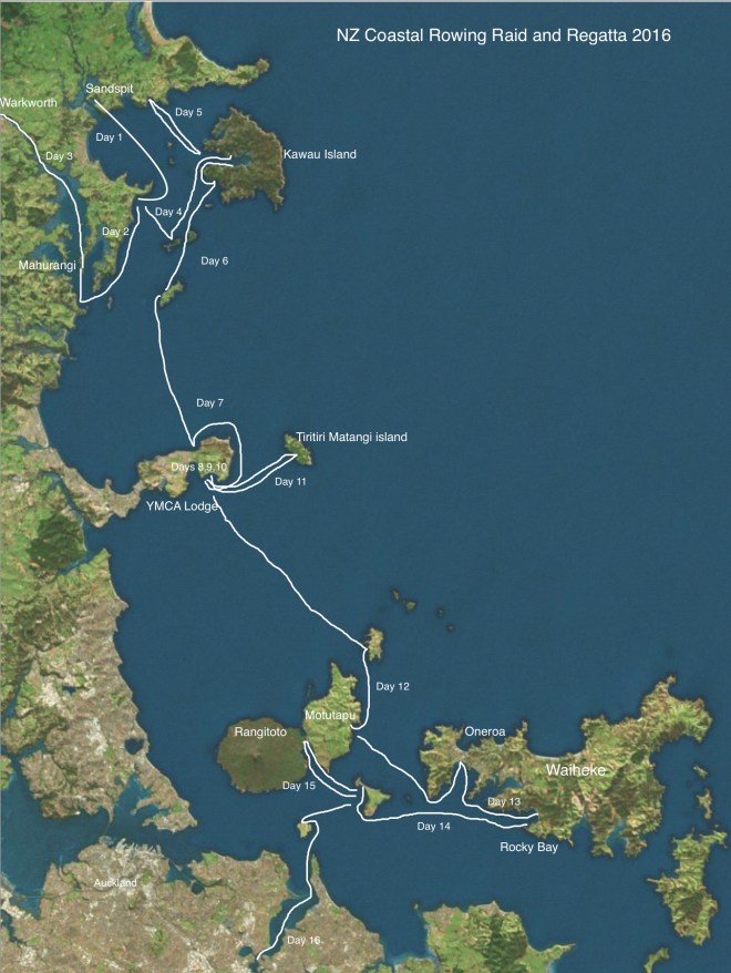 NZ Coastal Rowing Map 1